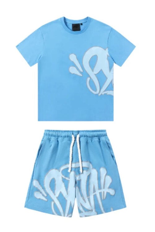 « Graffiti » Short Set Babyblue