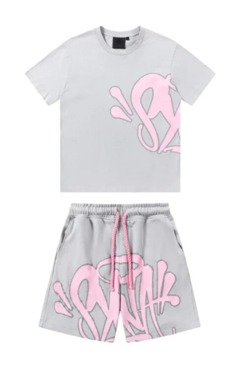 « Graffiti » Short Set Grey/Pink