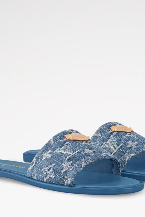 “LV“ DENIM SANDALS